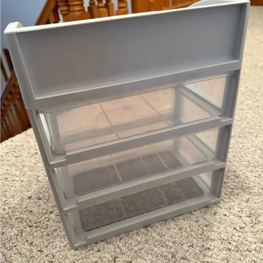 White 3-Drawer Makeup Organizer